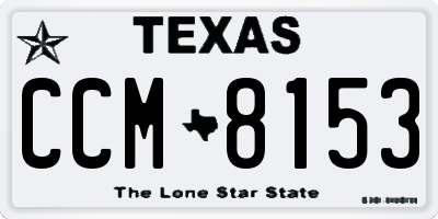 TX license plate CCM8153