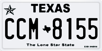 TX license plate CCM8155