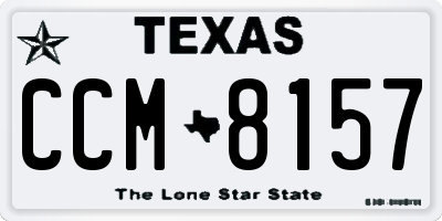 TX license plate CCM8157