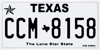TX license plate CCM8158
