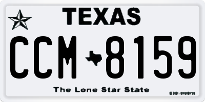 TX license plate CCM8159