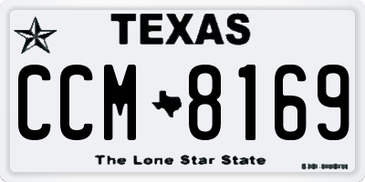 TX license plate CCM8169