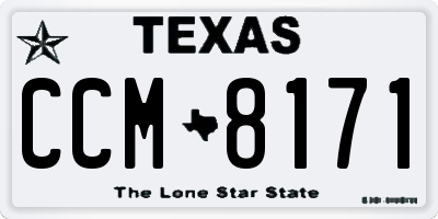 TX license plate CCM8171