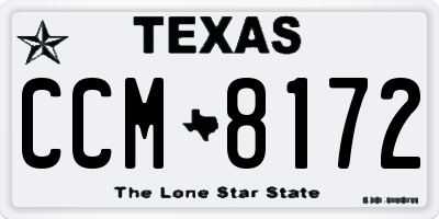 TX license plate CCM8172