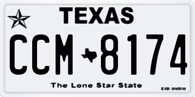 TX license plate CCM8174