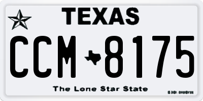 TX license plate CCM8175