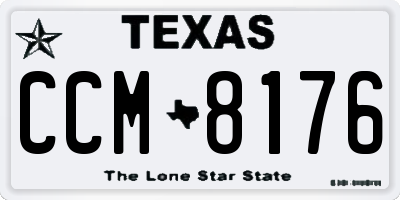 TX license plate CCM8176