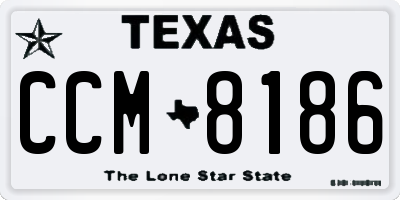 TX license plate CCM8186