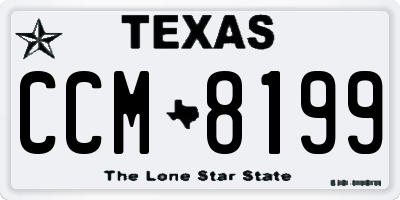 TX license plate CCM8199