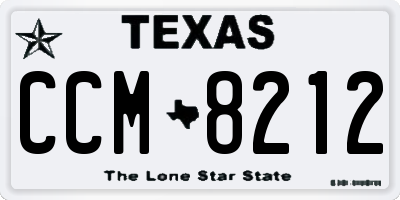 TX license plate CCM8212
