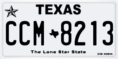 TX license plate CCM8213