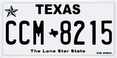 TX license plate CCM8215
