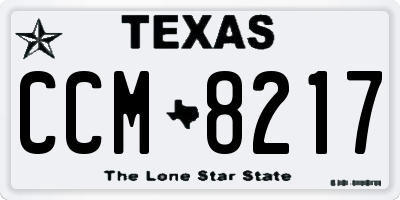 TX license plate CCM8217