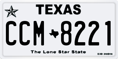 TX license plate CCM8221