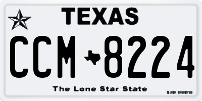TX license plate CCM8224