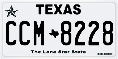 TX license plate CCM8228