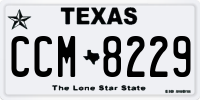 TX license plate CCM8229