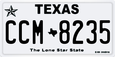 TX license plate CCM8235