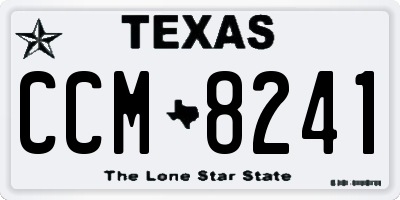 TX license plate CCM8241