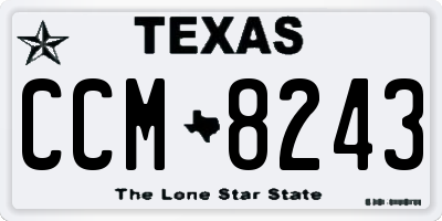 TX license plate CCM8243