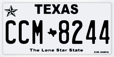 TX license plate CCM8244