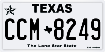 TX license plate CCM8249