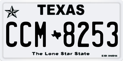 TX license plate CCM8253
