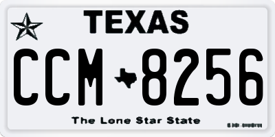 TX license plate CCM8256