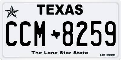 TX license plate CCM8259