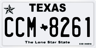 TX license plate CCM8261