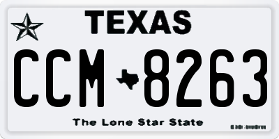 TX license plate CCM8263