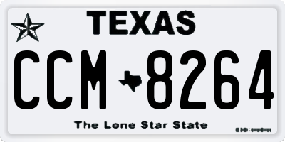 TX license plate CCM8264