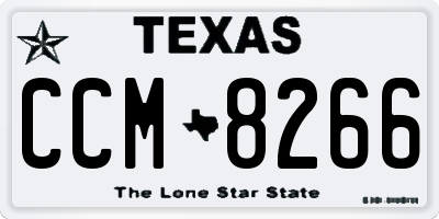 TX license plate CCM8266