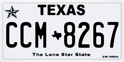 TX license plate CCM8267