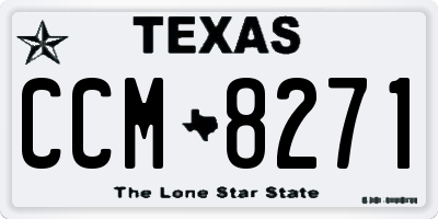 TX license plate CCM8271