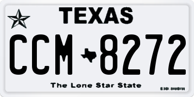 TX license plate CCM8272