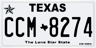 TX license plate CCM8274