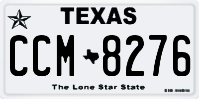 TX license plate CCM8276