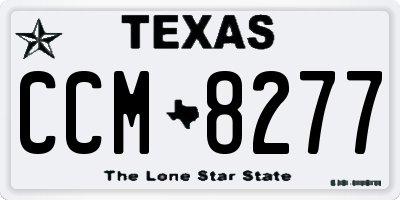 TX license plate CCM8277