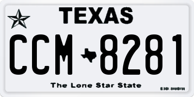 TX license plate CCM8281