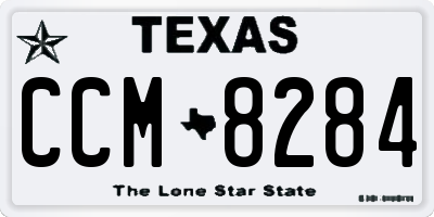 TX license plate CCM8284