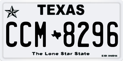 TX license plate CCM8296