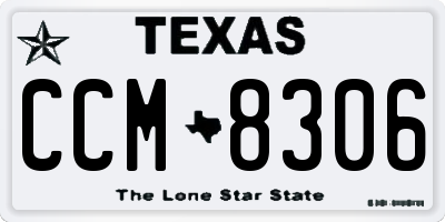 TX license plate CCM8306