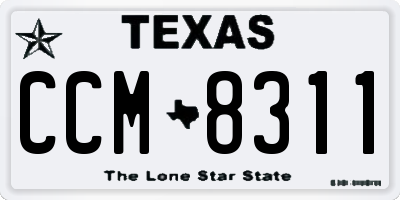 TX license plate CCM8311