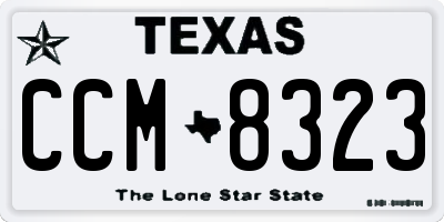 TX license plate CCM8323