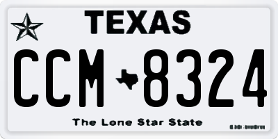 TX license plate CCM8324