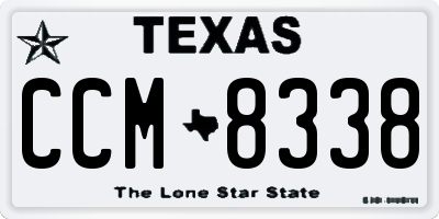 TX license plate CCM8338