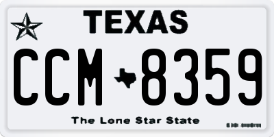 TX license plate CCM8359