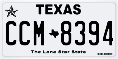 TX license plate CCM8394