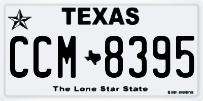TX license plate CCM8395